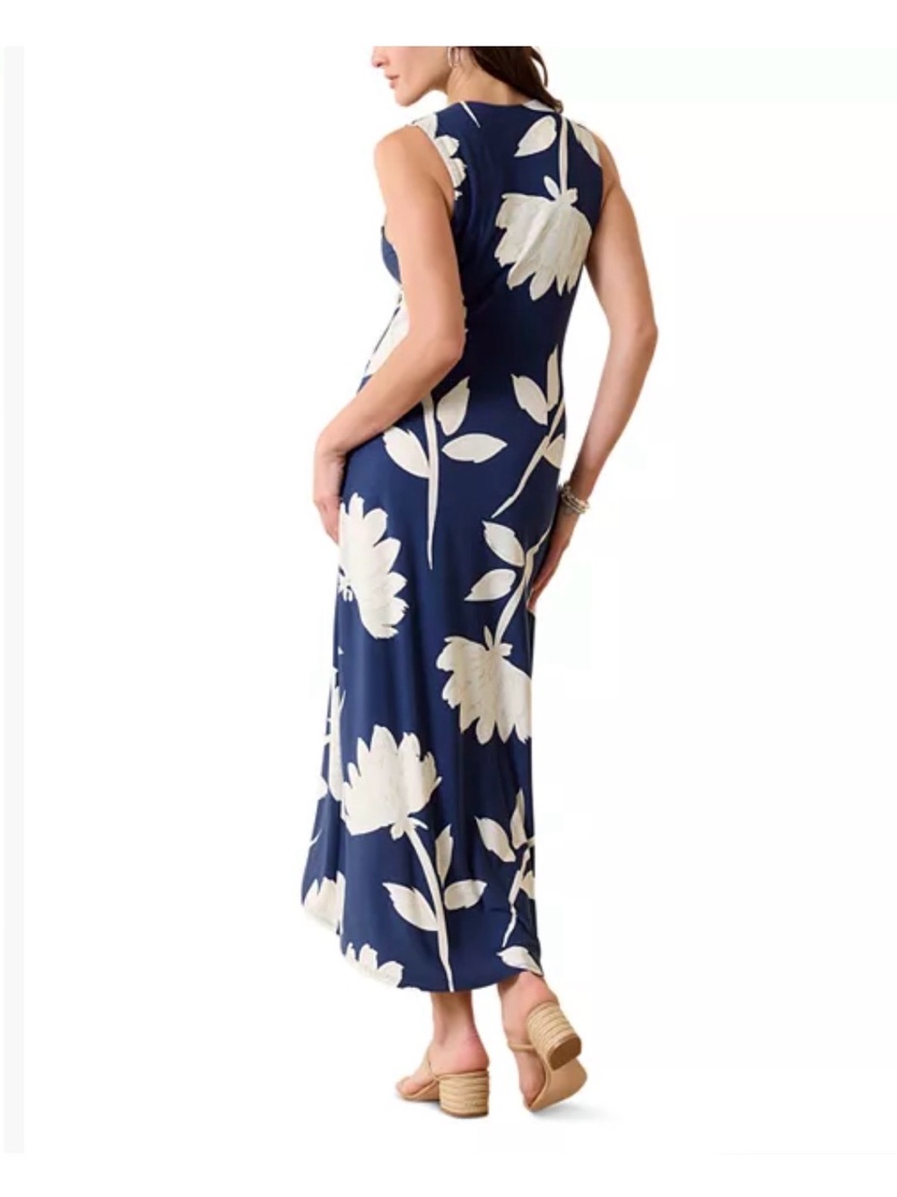 Tommy Bahama Flora Nights Midi Dress in Island Navy Size M - Picture 4 of 11